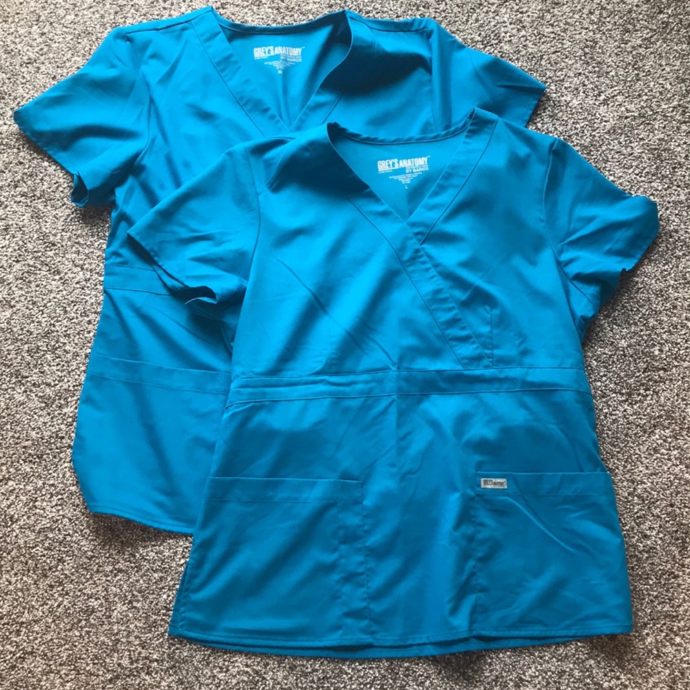 Greys Anatomy blue scrub tops